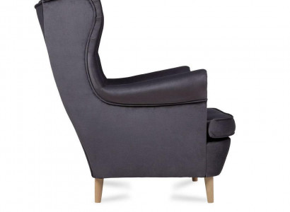 Chesterfield Ohrensessel Sessel Couch Sofa Polster Sitz Lounge Relax Grau